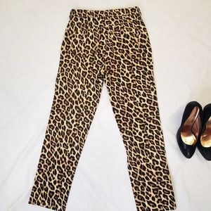 Forever 21 Animal Print High Rise Ankle Skinny Jeans figure flattering, size S